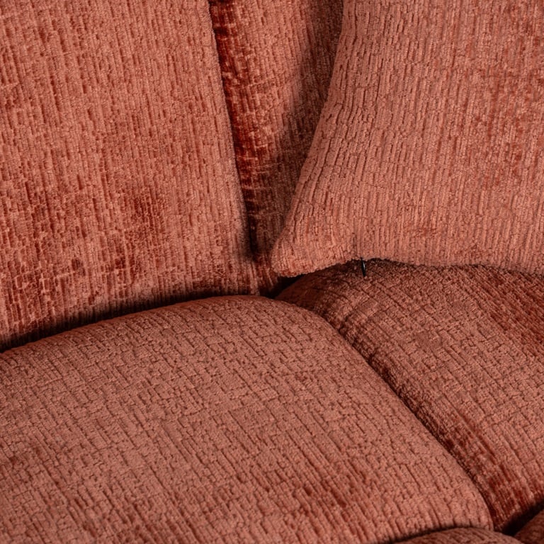 Canapé 5 places chenille terracotta Aïko