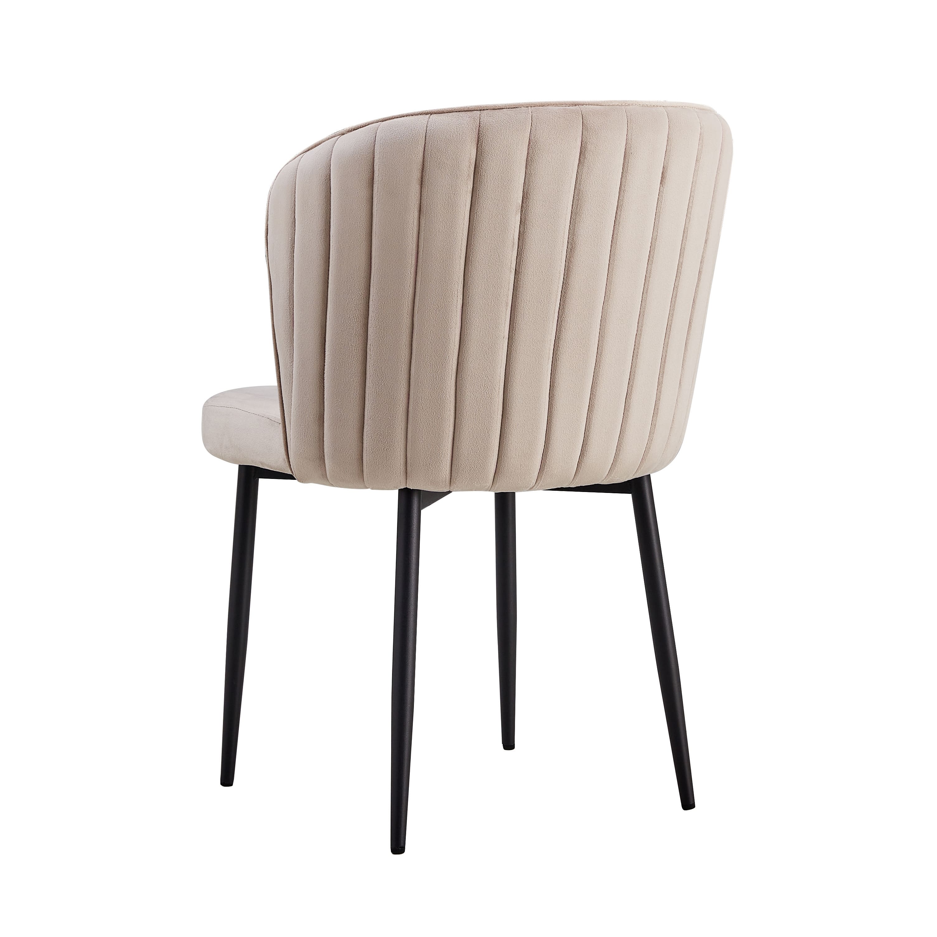 Chaise en velours taupe Diana