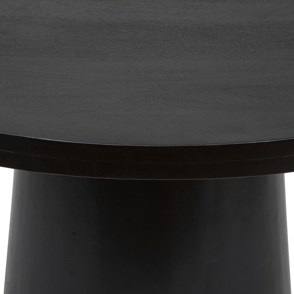 Table à manger "Koré" en manguier noir, Ø 120 cm