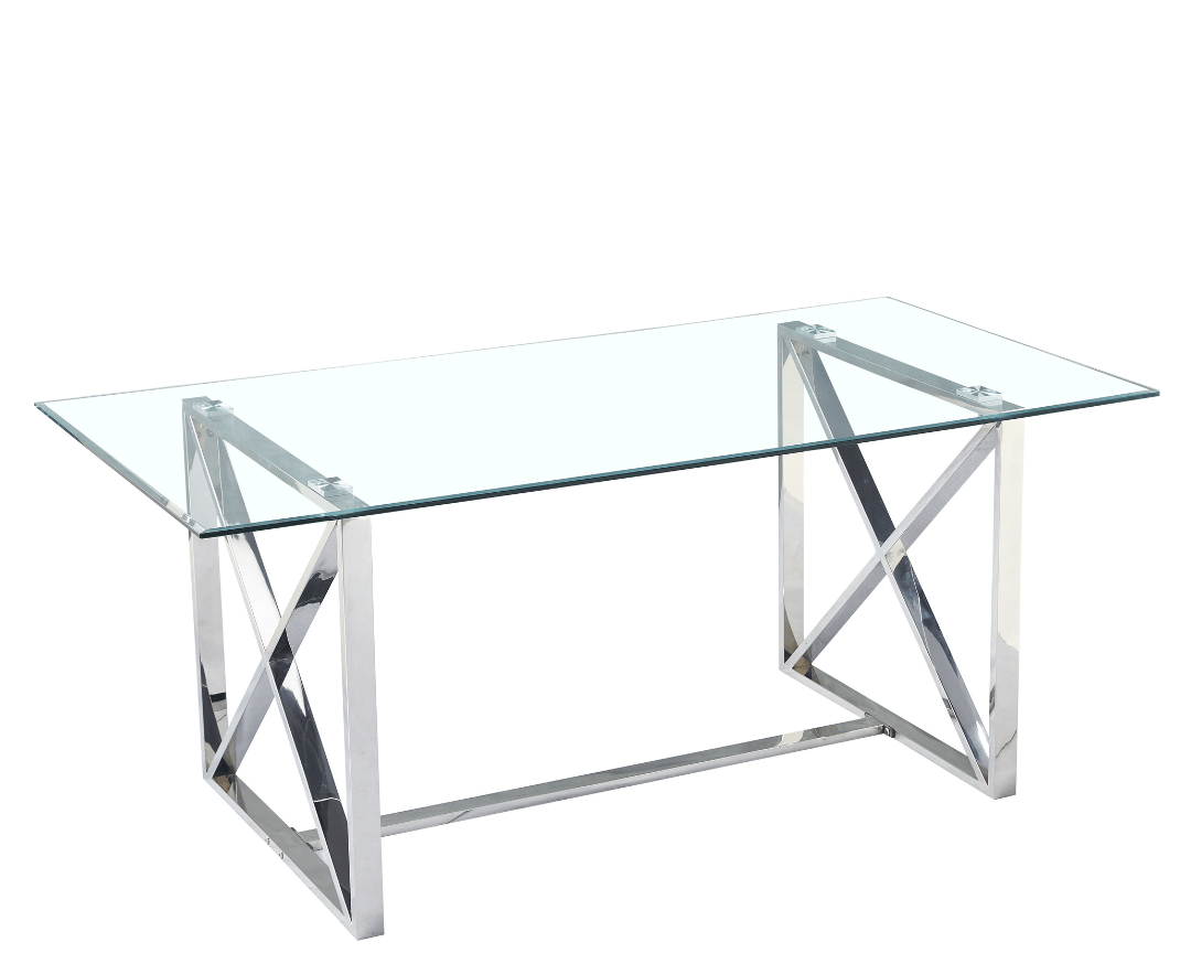 Table à manger Kensy Chromé 180 cm