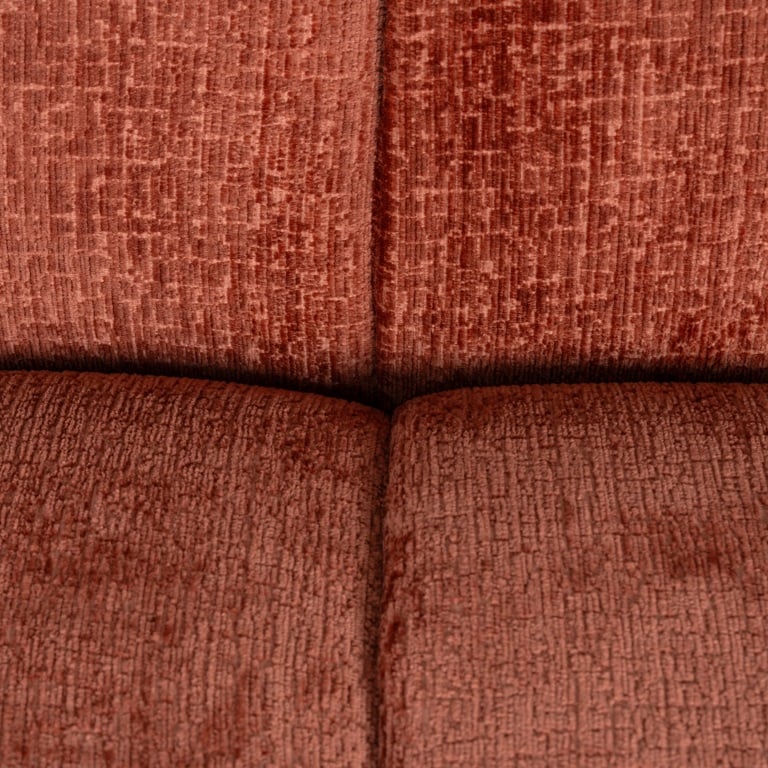 Canapé 5 places chenille terracotta Aïko