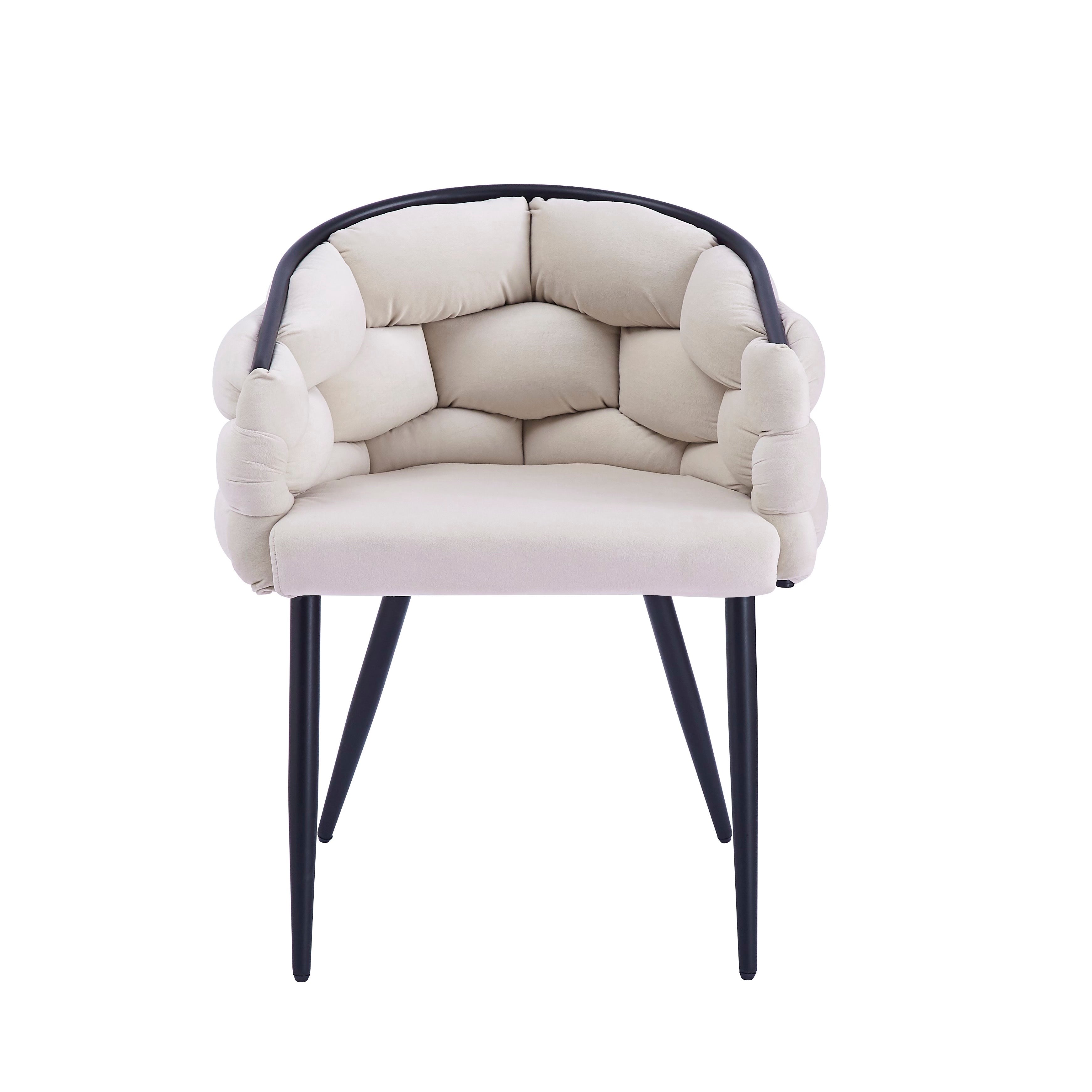 Chaise en velour beige claire Ballon