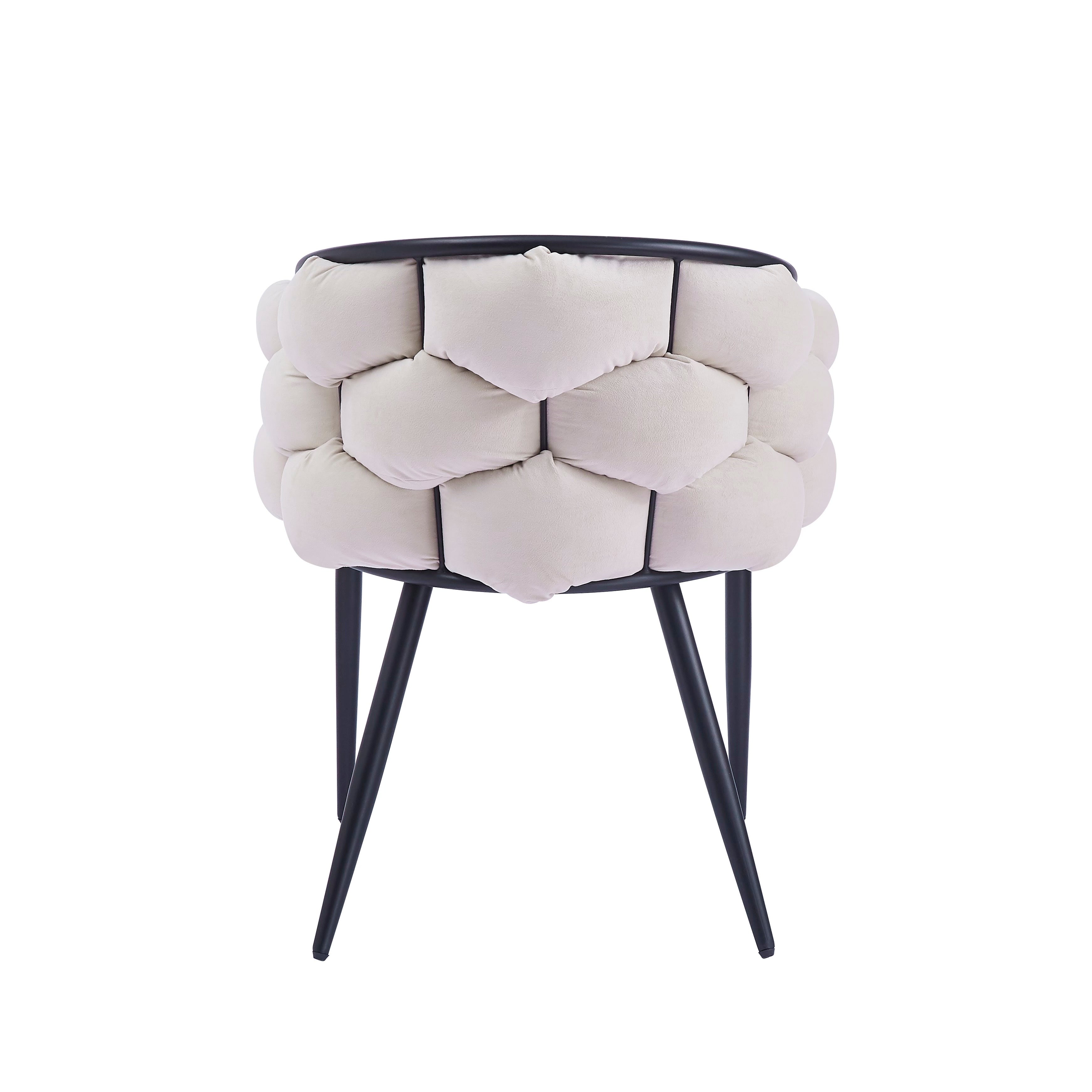 Chaise en velour beige claire Ballon
