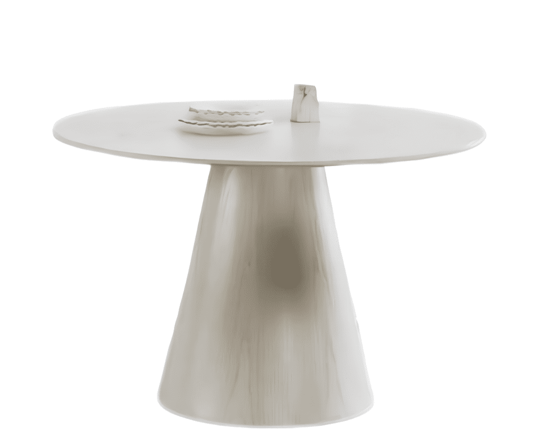 Table à manger Ophelie blanche, Ø 120 cm