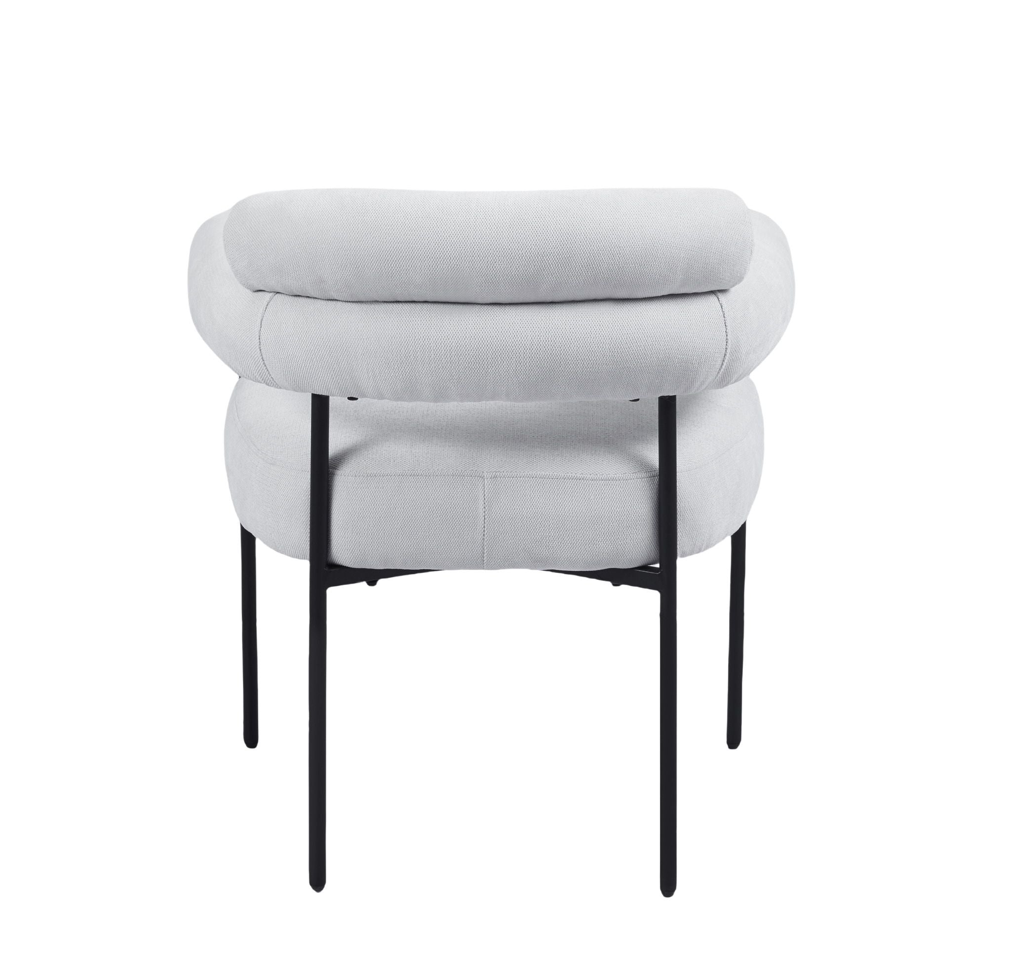 Chaise en tissu blanc Paul